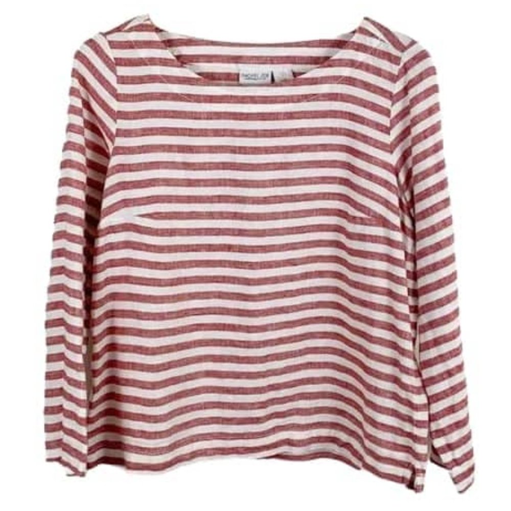 Rachel Zoe Linen Boatneck Top PERFECT